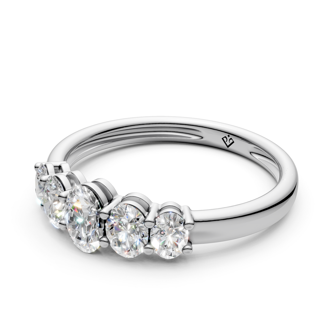 Eve Oval Diamond 5 Stone Ladies Ring