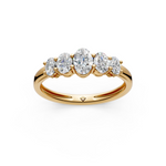 Load image into Gallery viewer, Eve Oval Diamond 5 Stone Ladies Ring
