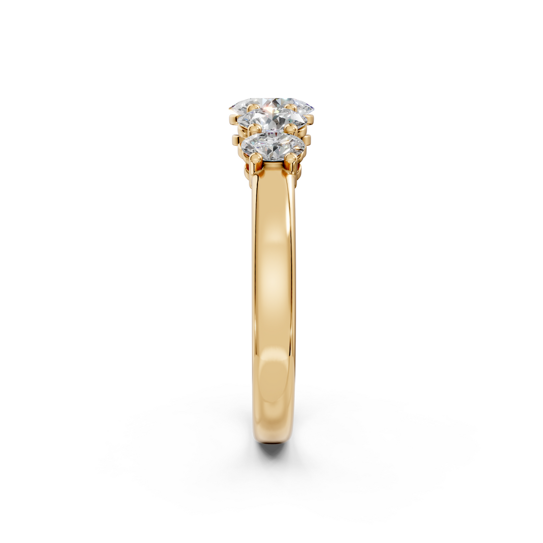 Eve Oval Diamond 5 Stone Ladies Ring