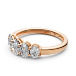 Load image into Gallery viewer, Jade Oval Diamond 5 Stone Ladies Ring
