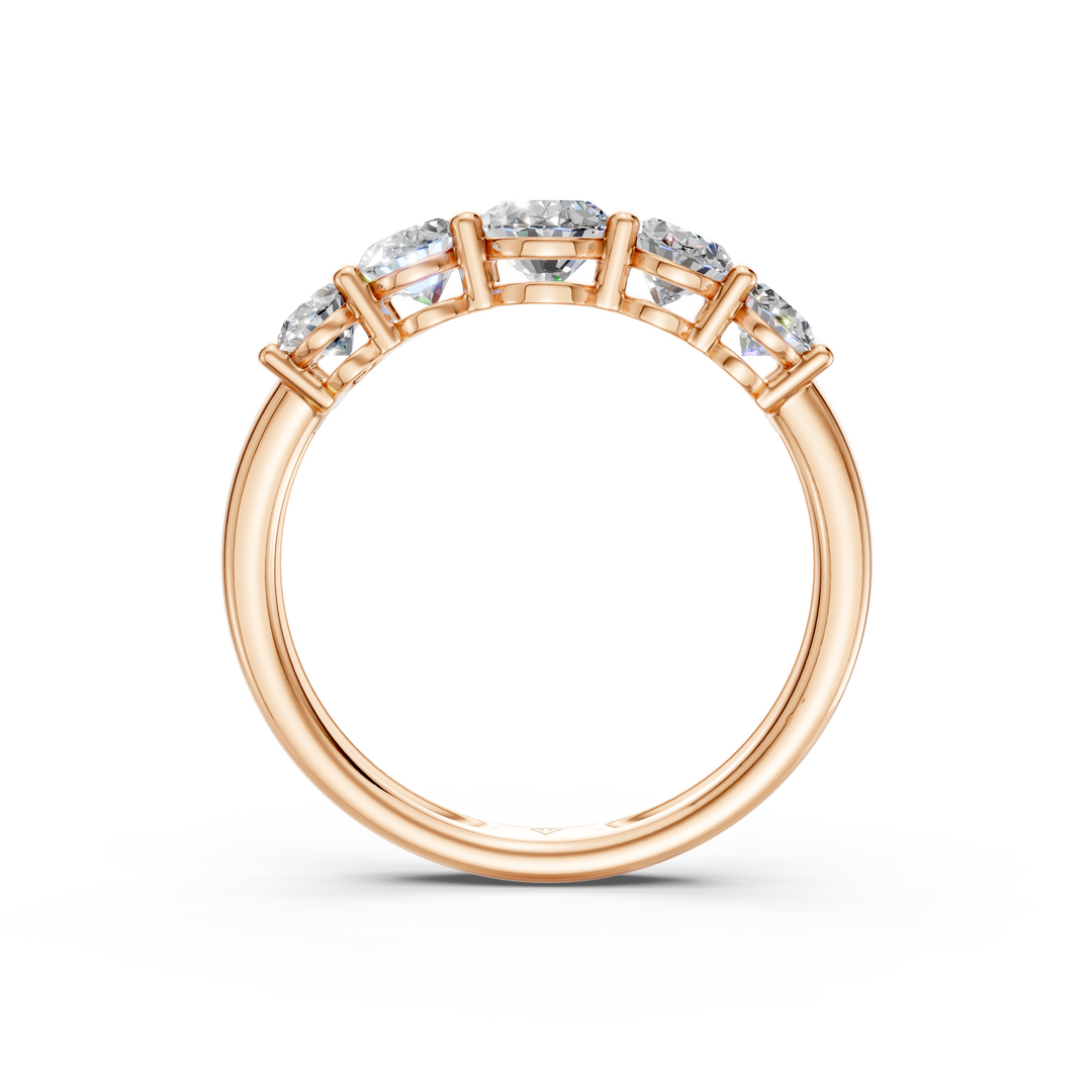 Riva Oval Diamond 5 Stone Ladies Ring