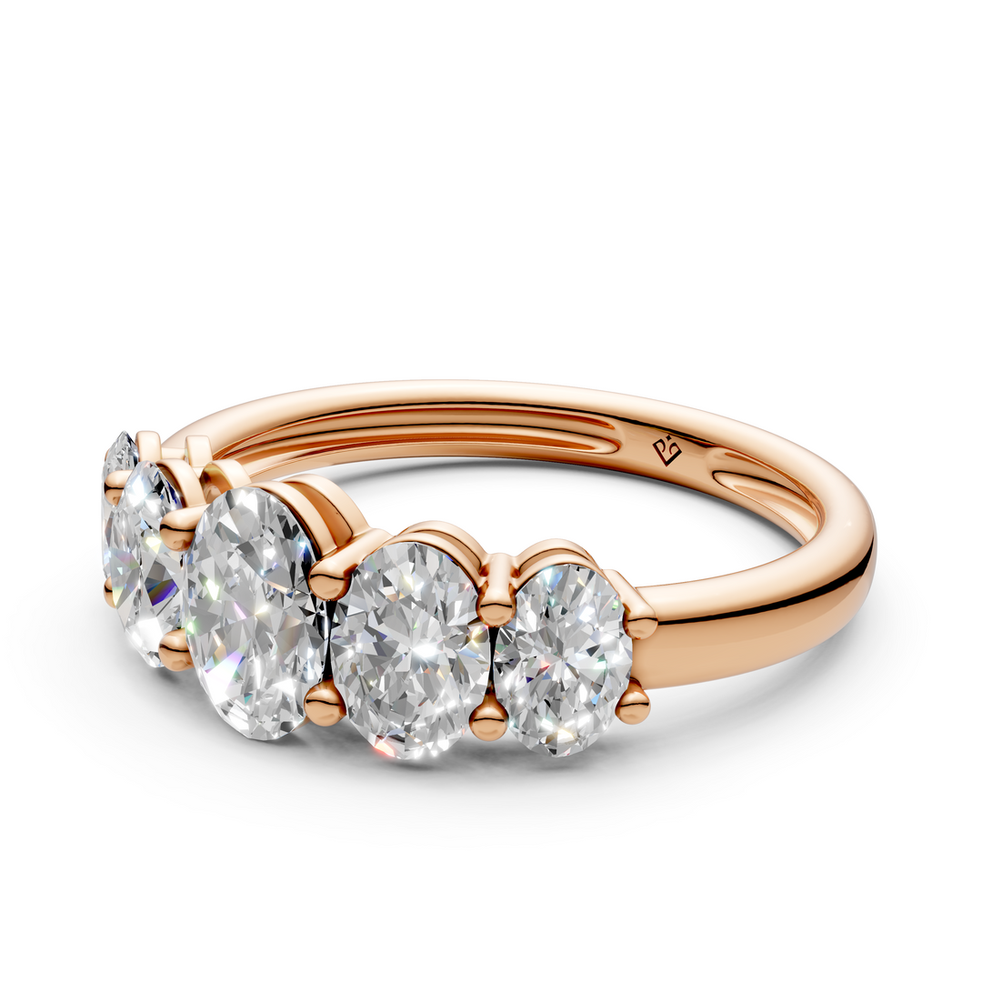 Riva Oval Diamond 5 Stone Ladies Ring