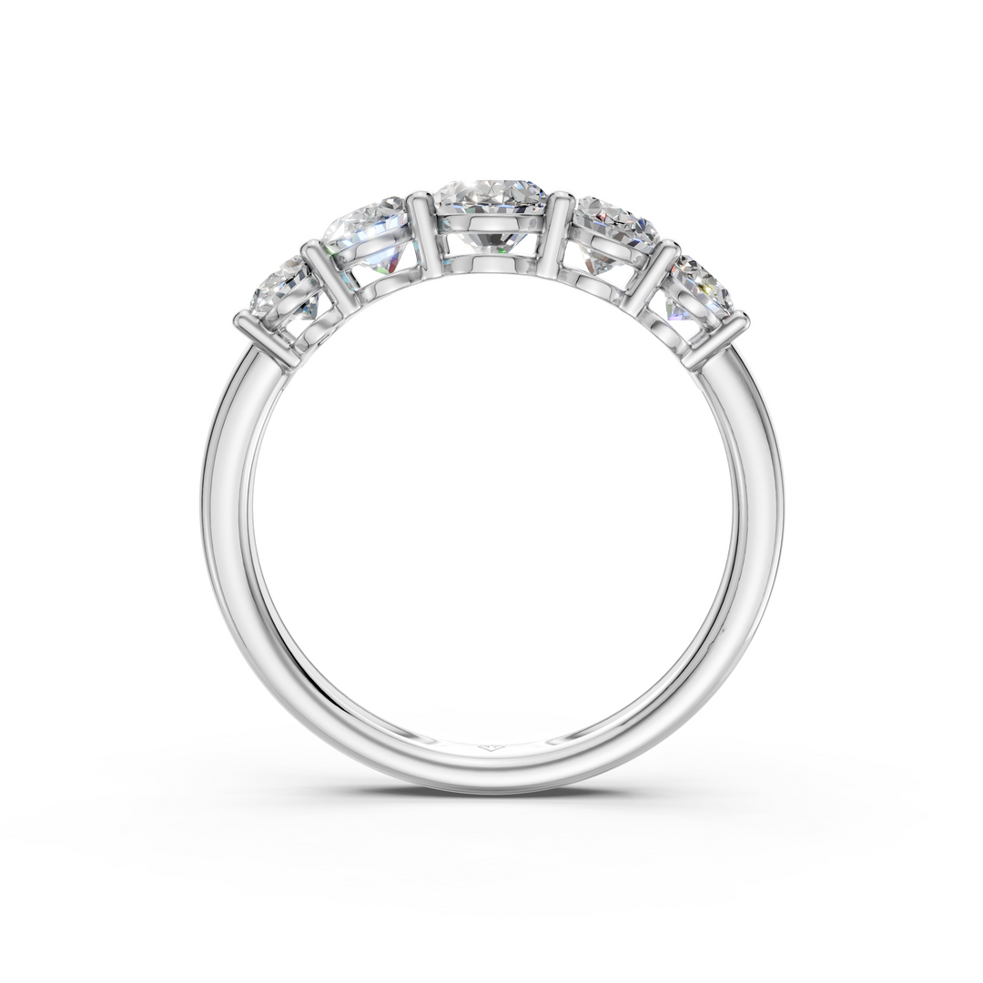 Riva Oval Diamond 5 Stone Ladies Ring