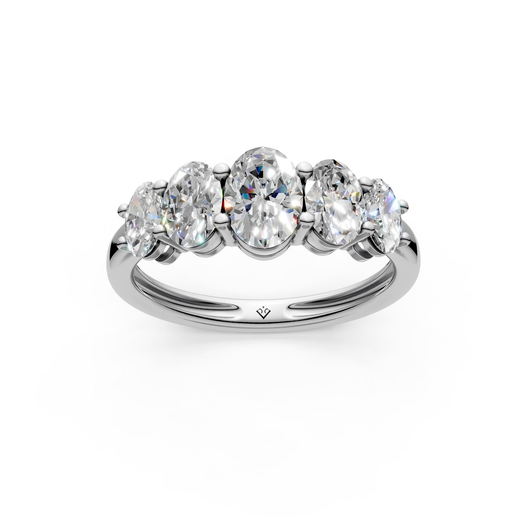 Riva Oval Diamond 5 Stone Ladies Ring