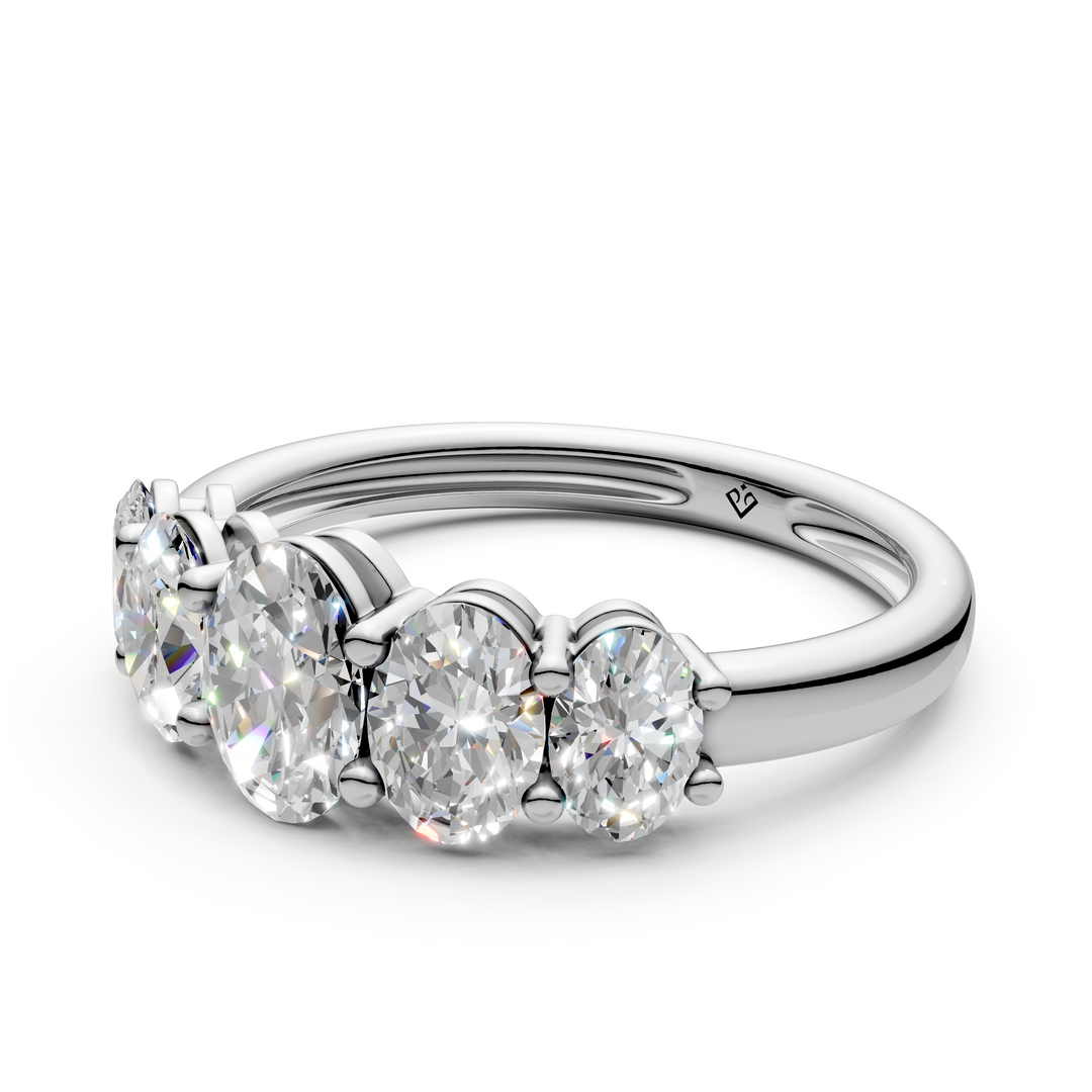 Riva Oval Diamond 5 Stone Ladies Ring