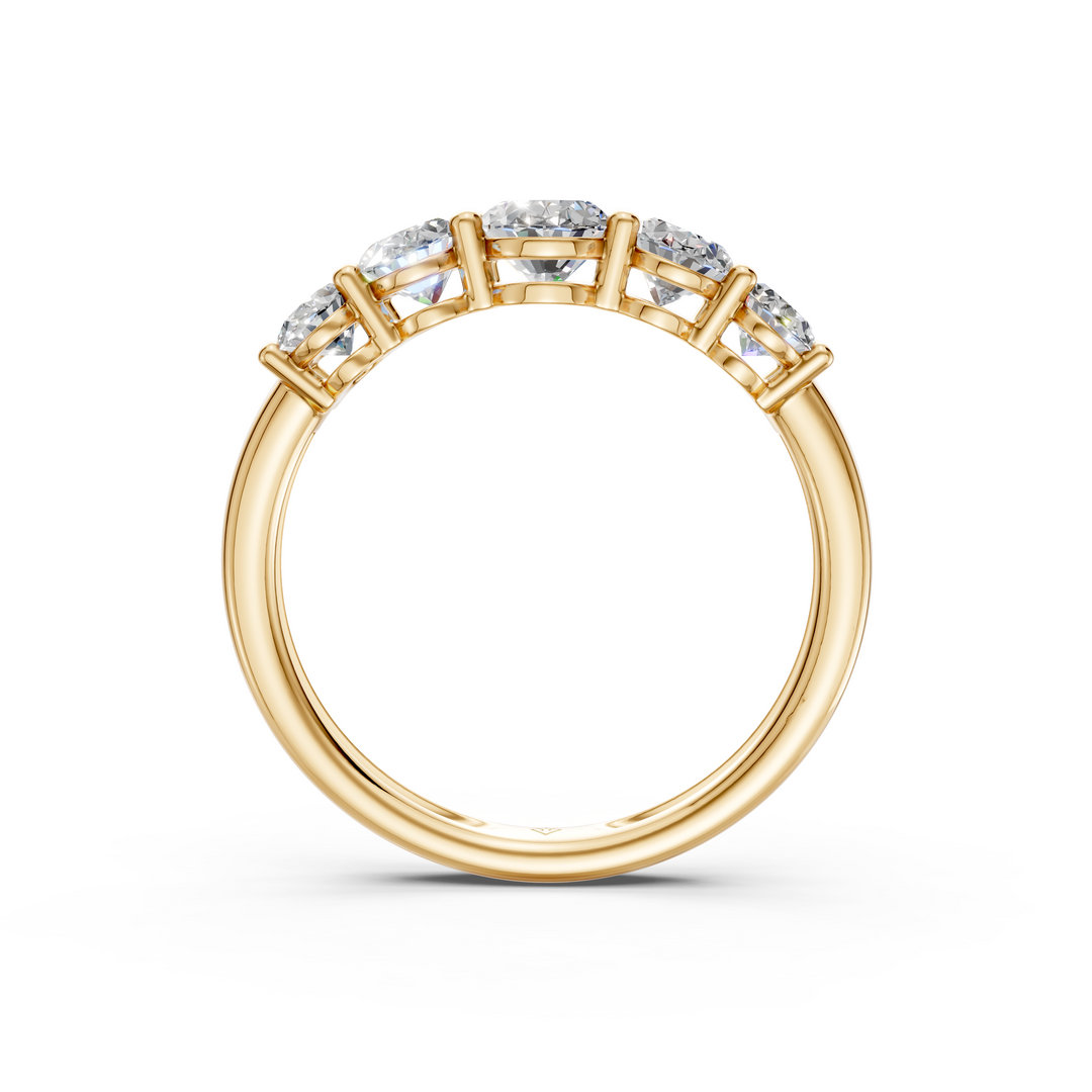Riva Oval Diamond 5 Stone Ladies Ring