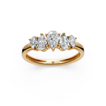 Load image into Gallery viewer, Tivra Pear Diamond 5 Stone Ladies Ring

