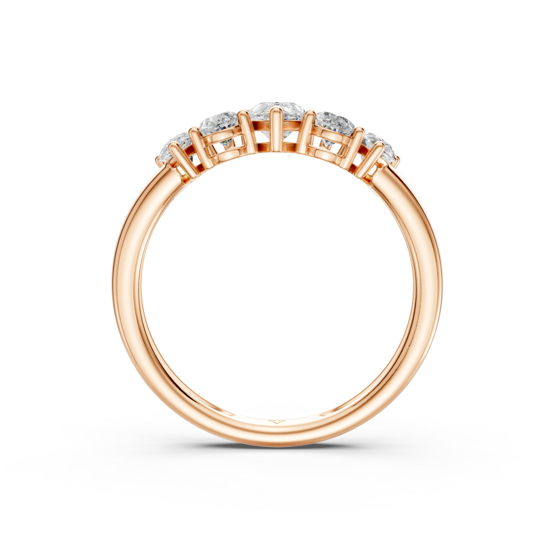 Savi Pear Diamond 5 Stone Ladies Ring
