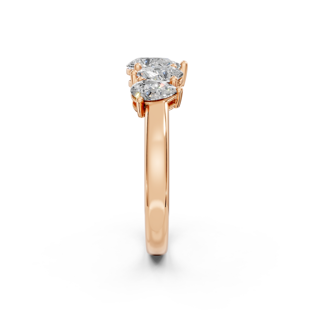 Savi Pear Diamond 5 Stone Ladies Ring