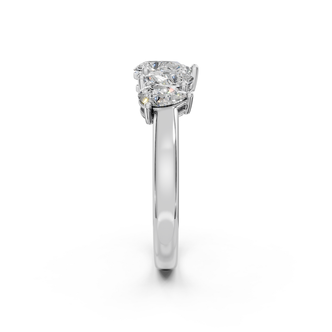 Savi Pear Diamond 5 Stone Ladies Ring