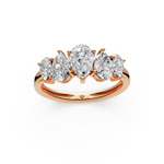Load image into Gallery viewer, Nivana Pear Diamond 5 Stone Ladies Ring
