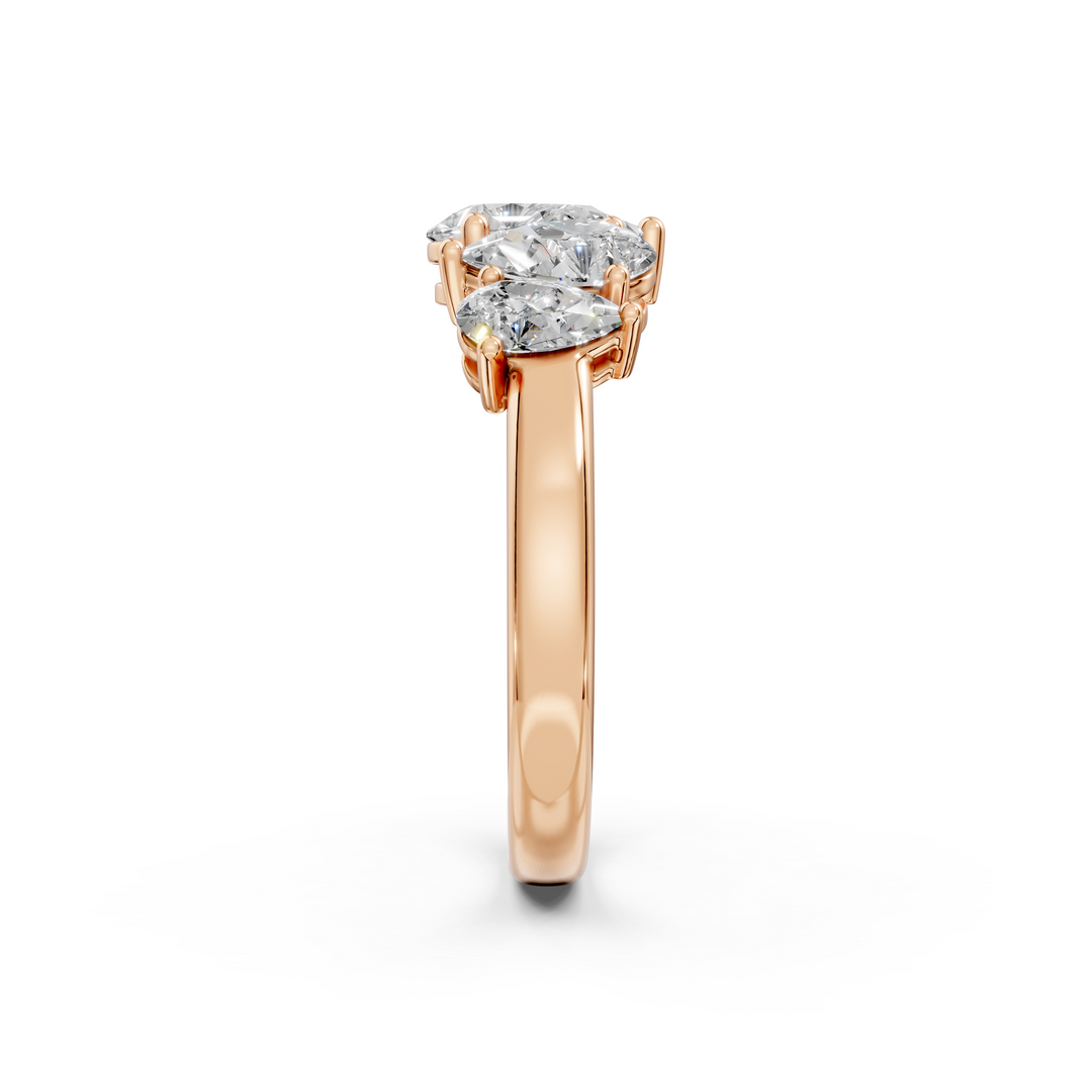 Nivana Pear Diamond 5 Stone Ladies Ring
