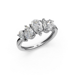 Load image into Gallery viewer, Nivana Pear Diamond 5 Stone Ladies Ring
