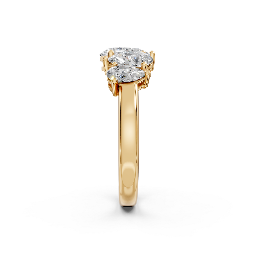 Nivana Pear Diamond 5 Stone Ladies Ring