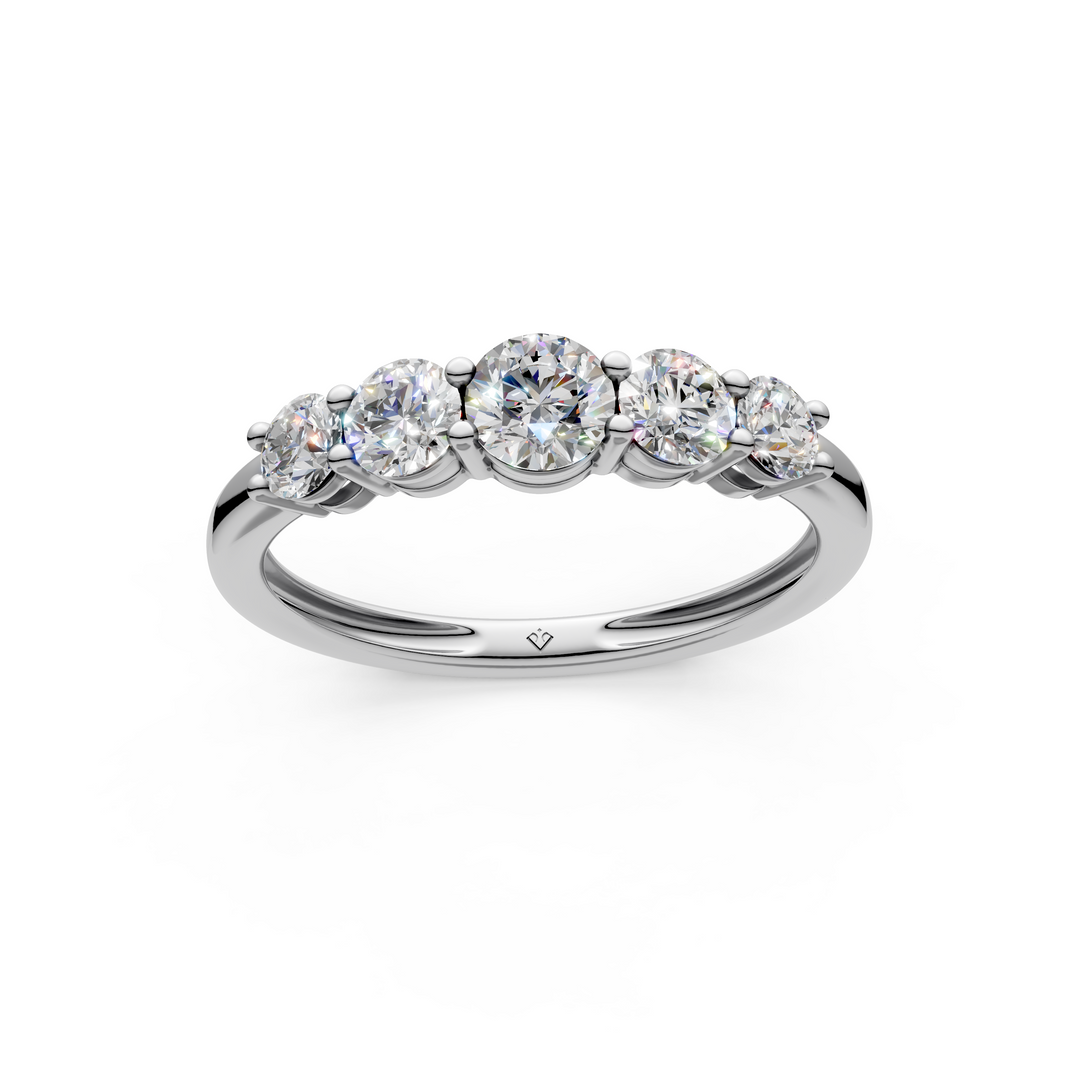 Soraya Round Diamond 5 Stone Ladies Ring