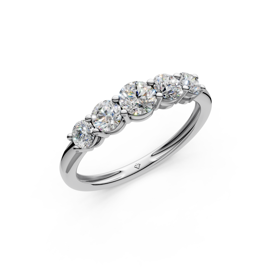 Soraya Round Diamond 5 Stone Ladies Ring