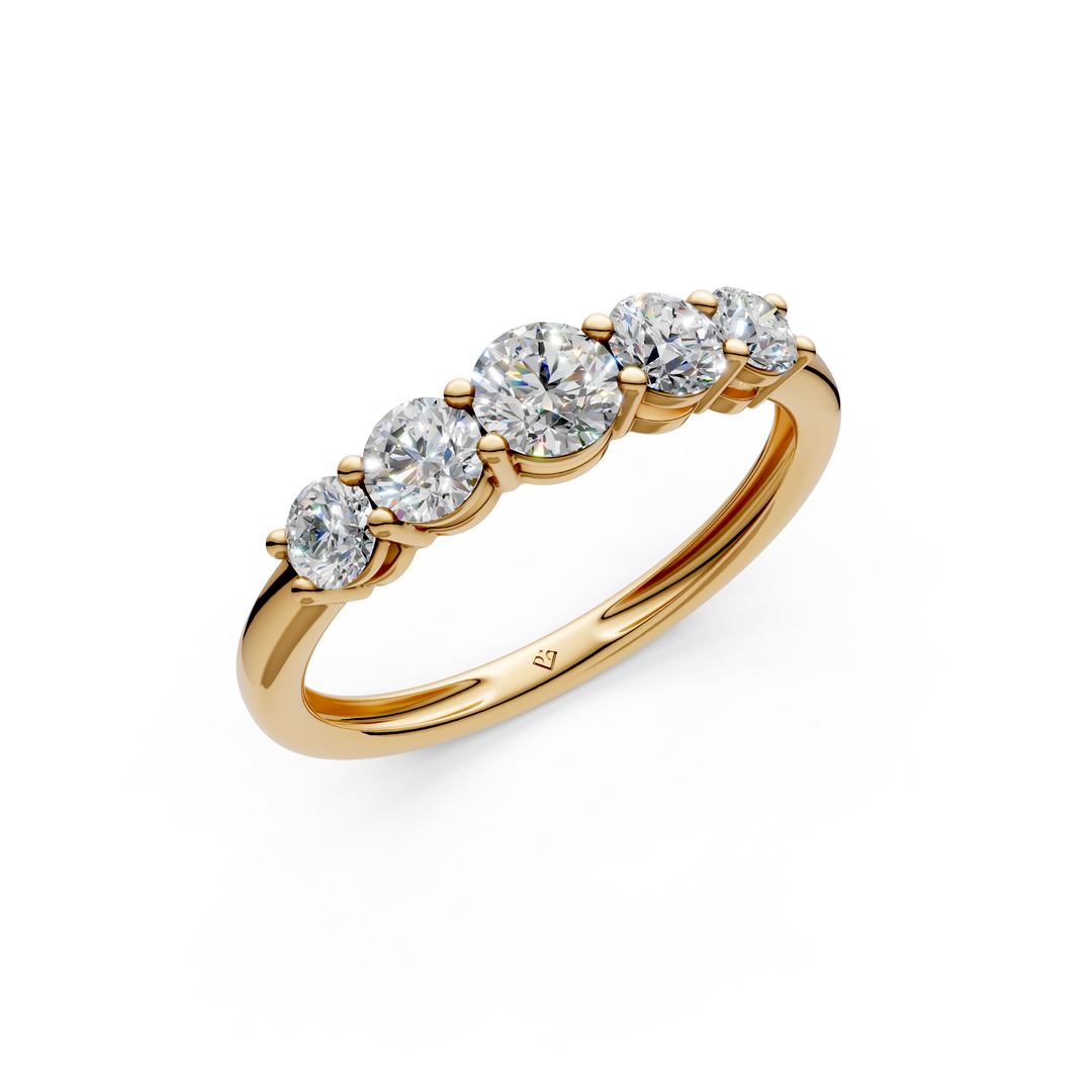 Soraya Round Diamond 5 Stone Ladies Ring