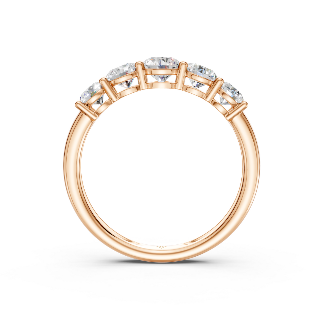 Yaavi Round Diamond 5 Stone Ladies Ring