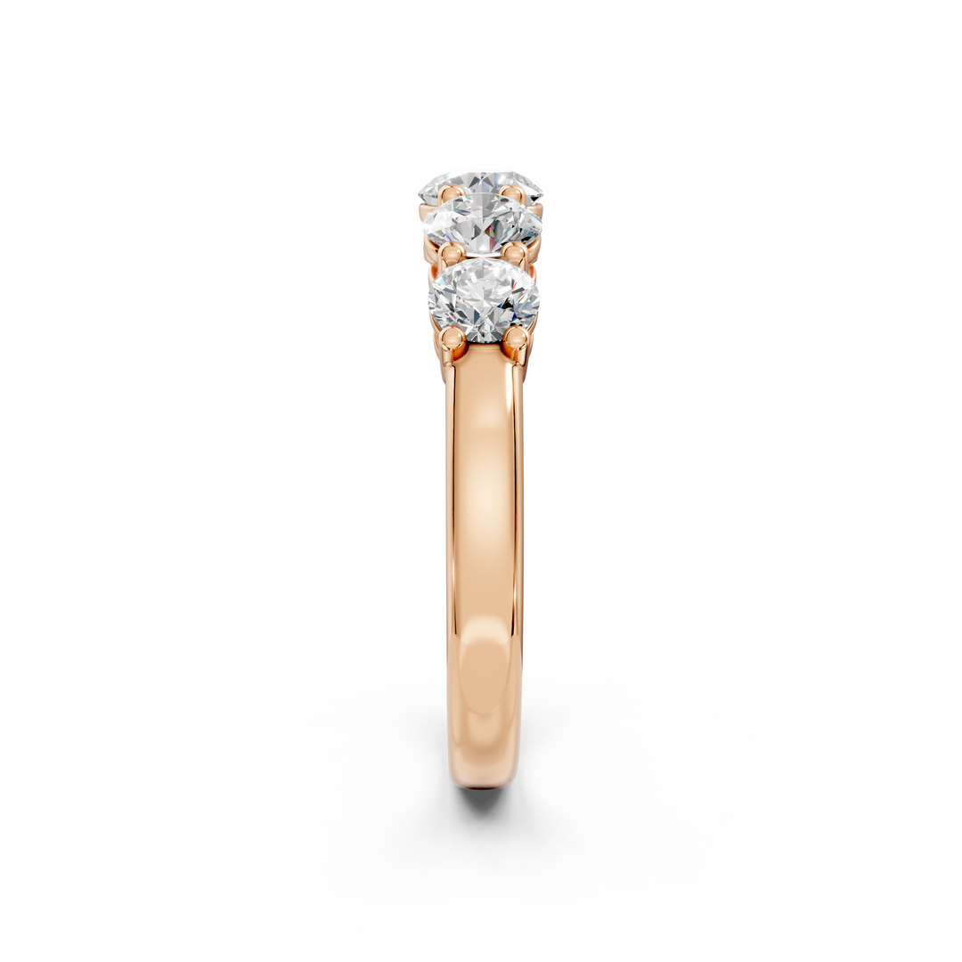 Yaavi Round Diamond 5 Stone Ladies Ring