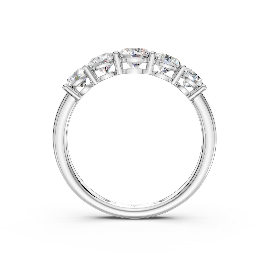 Yaavi Round Diamond 5 Stone Ladies Ring
