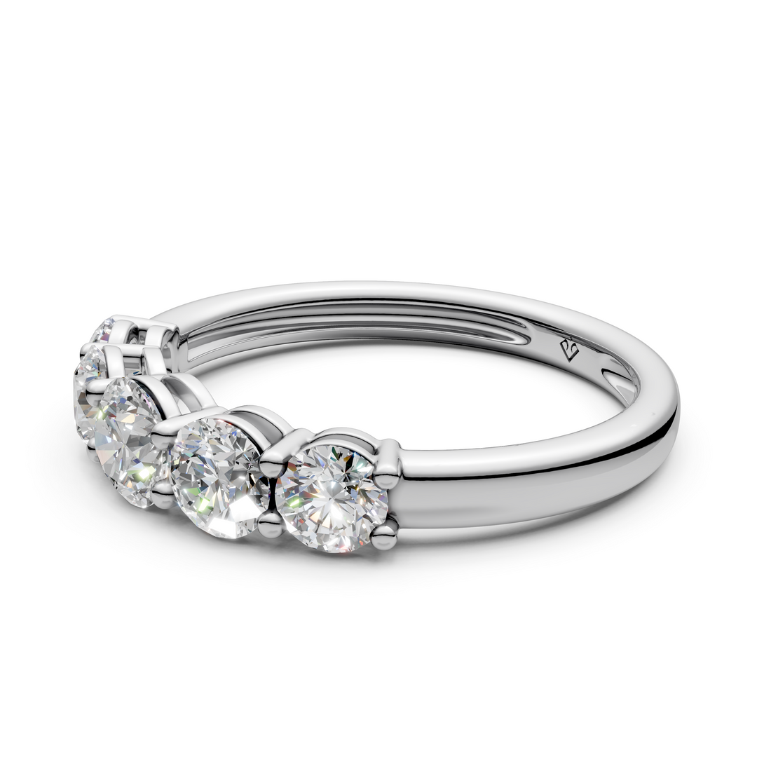 Yaavi Round Diamond 5 Stone Ladies Ring