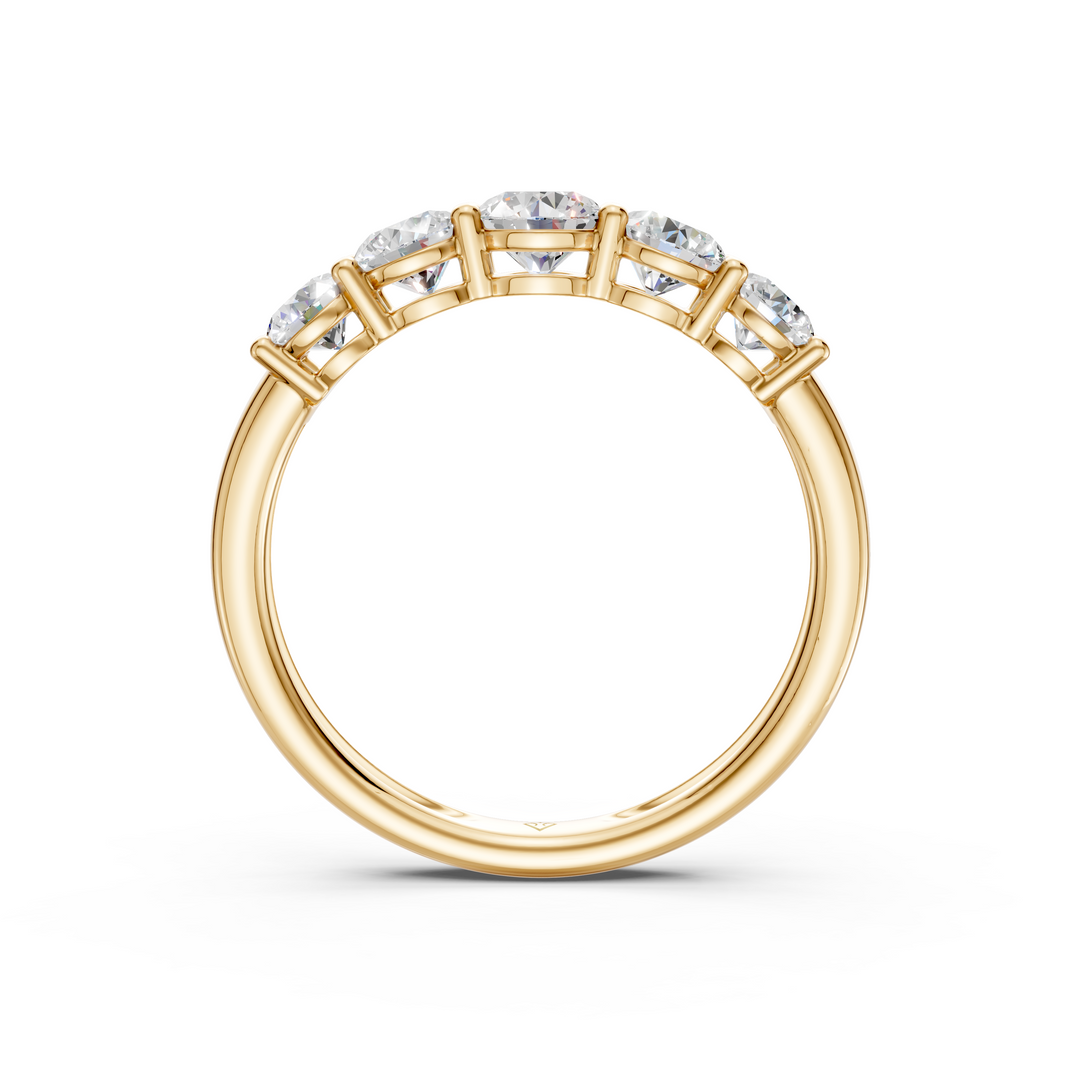 Yaavi Round Diamond 5 Stone Ladies Ring