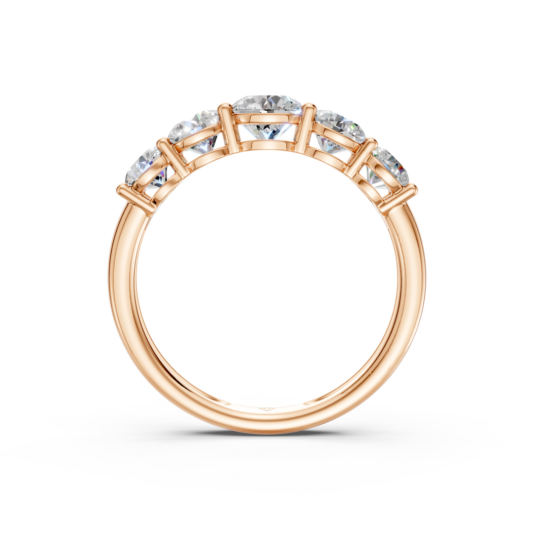 Tarini Round Diamond 5 Stone Ladies Ring