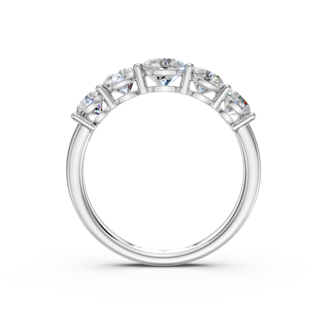 Tarini Round Diamond 5 Stone Ladies Ring