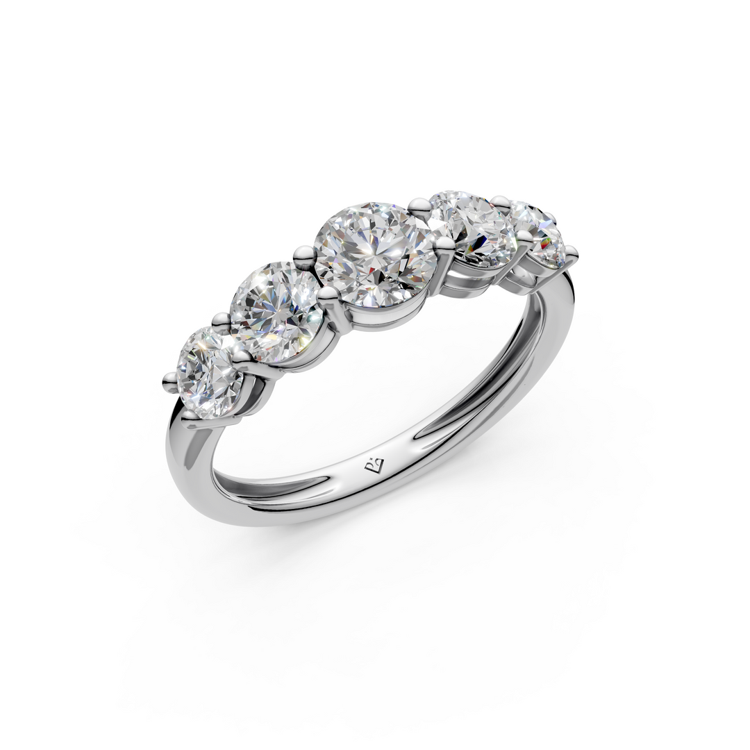 Tarini Round Diamond 5 Stone Ladies Ring