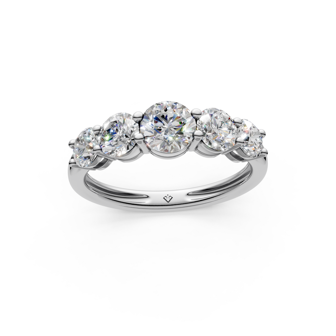 Tarini Round Diamond 5 Stone Ladies Ring