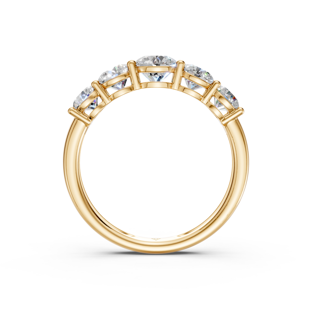 Tarini Round Diamond 5 Stone Ladies Ring
