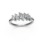 Load image into Gallery viewer, Sage Marquise Diamond 5 Stone Ladies Ring
