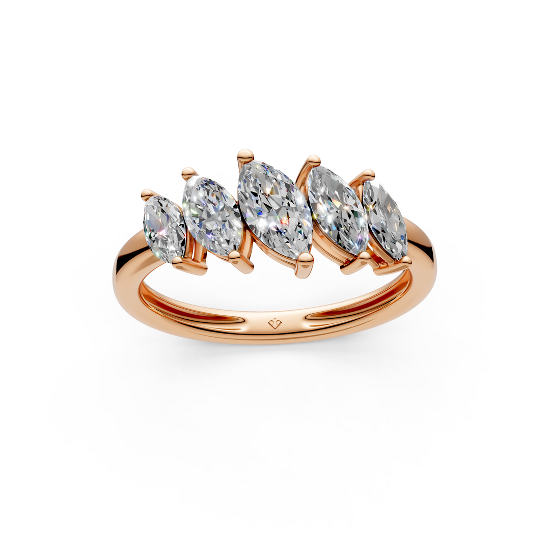 Tessa Marquise Diamond 5 Stone Ladies Ring