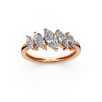 Load image into Gallery viewer, Tessa Marquise Diamond 5 Stone Ladies Ring
