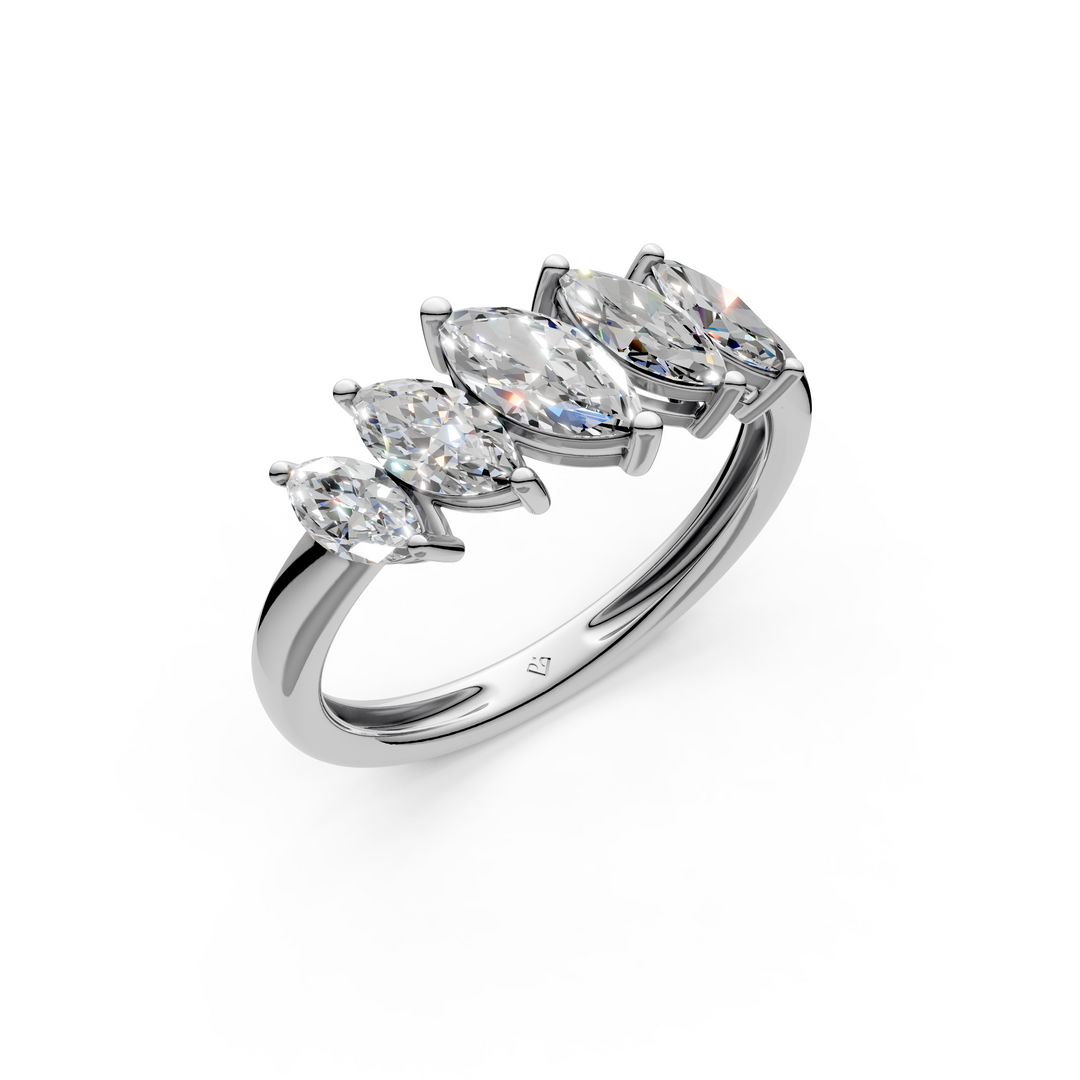 Tessa Marquise Diamond 5 Stone Ladies Ring