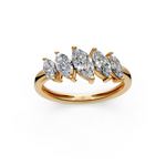 Load image into Gallery viewer, Tessa Marquise Diamond 5 Stone Ladies Ring
