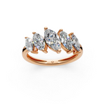 Load image into Gallery viewer, Aria Marquise Diamond 5 Stone Ladies Ring
