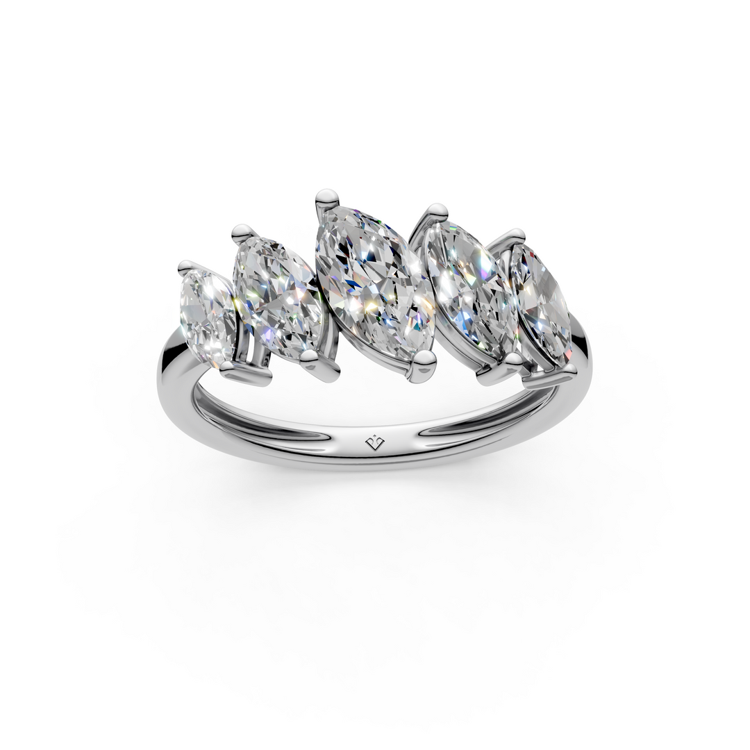 Aria Marquise Diamond 5 Stone Ladies Ring