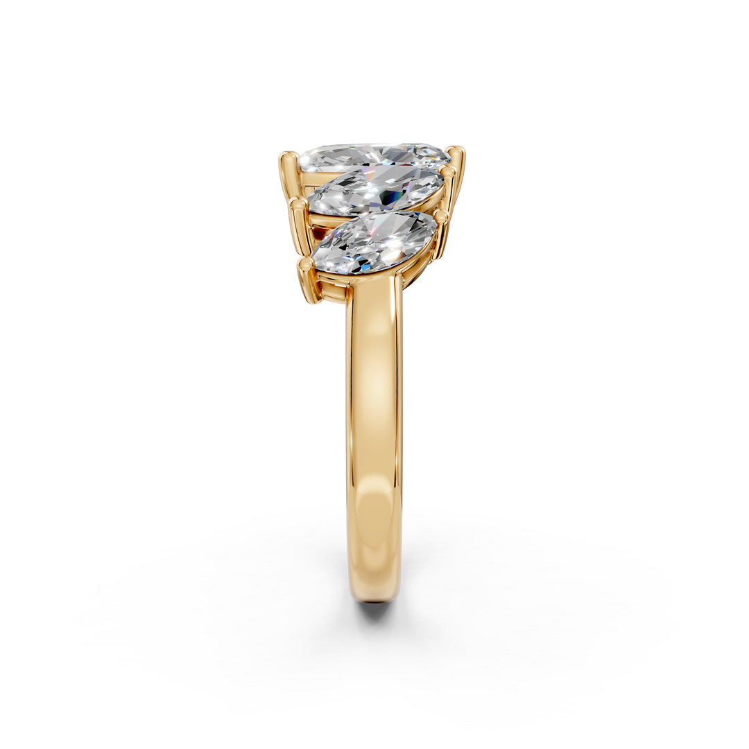 Aria Marquise Diamond 5 Stone Ladies Ring