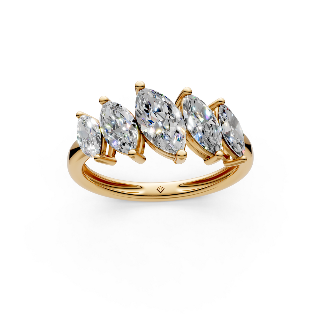 Aria Marquise Diamond 5 Stone Ladies Ring