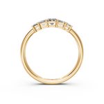 Load image into Gallery viewer, Megan Emerald Diamond 5 Stone Ladies Ring

