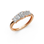 Load image into Gallery viewer, Milana Emerald Diamond 5 Stone Ladies Ring
