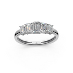 Load image into Gallery viewer, Milana Emerald Diamond 5 Stone Ladies Ring
