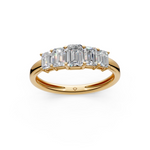 Load image into Gallery viewer, Milana Emerald Diamond 5 Stone Ladies Ring
