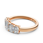 Load image into Gallery viewer, Lilac Emerald Diamond 5 Stone Ladies Ring
