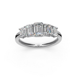 Load image into Gallery viewer, Lilac Emerald Diamond 5 Stone Ladies Ring
