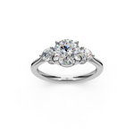 Load image into Gallery viewer, Malti Round Solitaire Diamond 3 stone Ladies Ring
