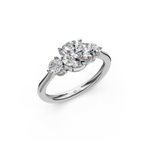 Load image into Gallery viewer, Malti Round Solitaire Diamond 3 stone Ladies Ring
