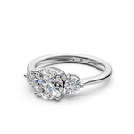 Load image into Gallery viewer, Malti Round Solitaire Diamond 3 stone Ladies Ring
