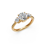 Load image into Gallery viewer, Malti Round Solitaire Diamond 3 stone Ladies Ring
